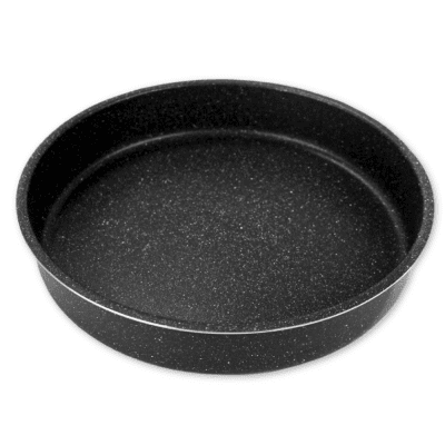 Ταψί Rosberg R51222MR26, 26х5.5 cm/ 30х6 cm/ 32х7 cm, χωρίς PFOA, Ατσάλι, Μάρμαρο. επίστρωση, Αντικολλητική, Μαύρη