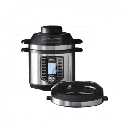 Χύτρα ταχύτητας και φριτέζα αέρα 2 σε 1 Oliver Voltz OV51985G6, 6L, 1500W, 44 λειτουργίες, 12 προγράμματα, Inox
