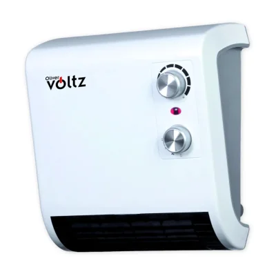 Αερόθερμο Μπάνιου Oliver Voltz OV51970J, 2000W, 2 επίπεδα ισχύς λειτουργίαςа, Θερμοστάτης, Λευκό