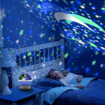 Led Περιστρεφόμενο Παιδικό Φωτιστικό Projector με Προβολή Αστεριών