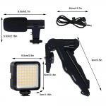 Σετ Vlogging Live Streaming Selfie Stick Τρίποδο Κινητού με Bluetooth Μαύρο - φωτισμός, μικρόφωνο και ασύρματο τηλεχειριστήριο