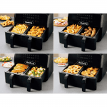 Φριτέζα αέρος διπλή Rosberg Premium RP51980N, 1700W, 8l, Χρονοδιακόπτης , 200C, Μαύρο