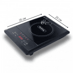 Επιτραπέζια εστία επαγωγική μονή Rosberg R51445J, 2000W, 8 ρύθμισεις θερμοκρασίας, 5 λειτουργίες, LED, Μαύρο