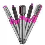 Βούρτσα styling 5in1 Rosberg R51100W, 1000W, 5 εξαρτήματα, κρεμαστό δαχτυλίδι, μωβ