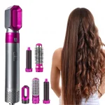 Βούρτσα styling 5in1 Rosberg R51100W, 1000W, 5 εξαρτήματα, κρεμαστό δαχτυλίδι, μωβ
