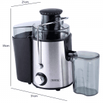 Αποχυμωτής Rosberg R51160A, 600W, Πολτός: 1l, Χυμός: 500ml, 2 ταχύτητες + Turbo, Ανοξείδωτο ατσάλι / μαύρο