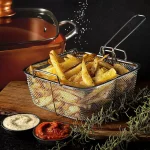 Πολυλειτουργικό τηγάνι Copper Pan, 4,3L, Για φούρνο και εστίες, 24cm, Καλάθι, Επαγωγή, Χάλκινο