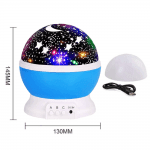 Led Περιστρεφόμενο Παιδικό Φωτιστικό Projector με Προβολή Αστεριών